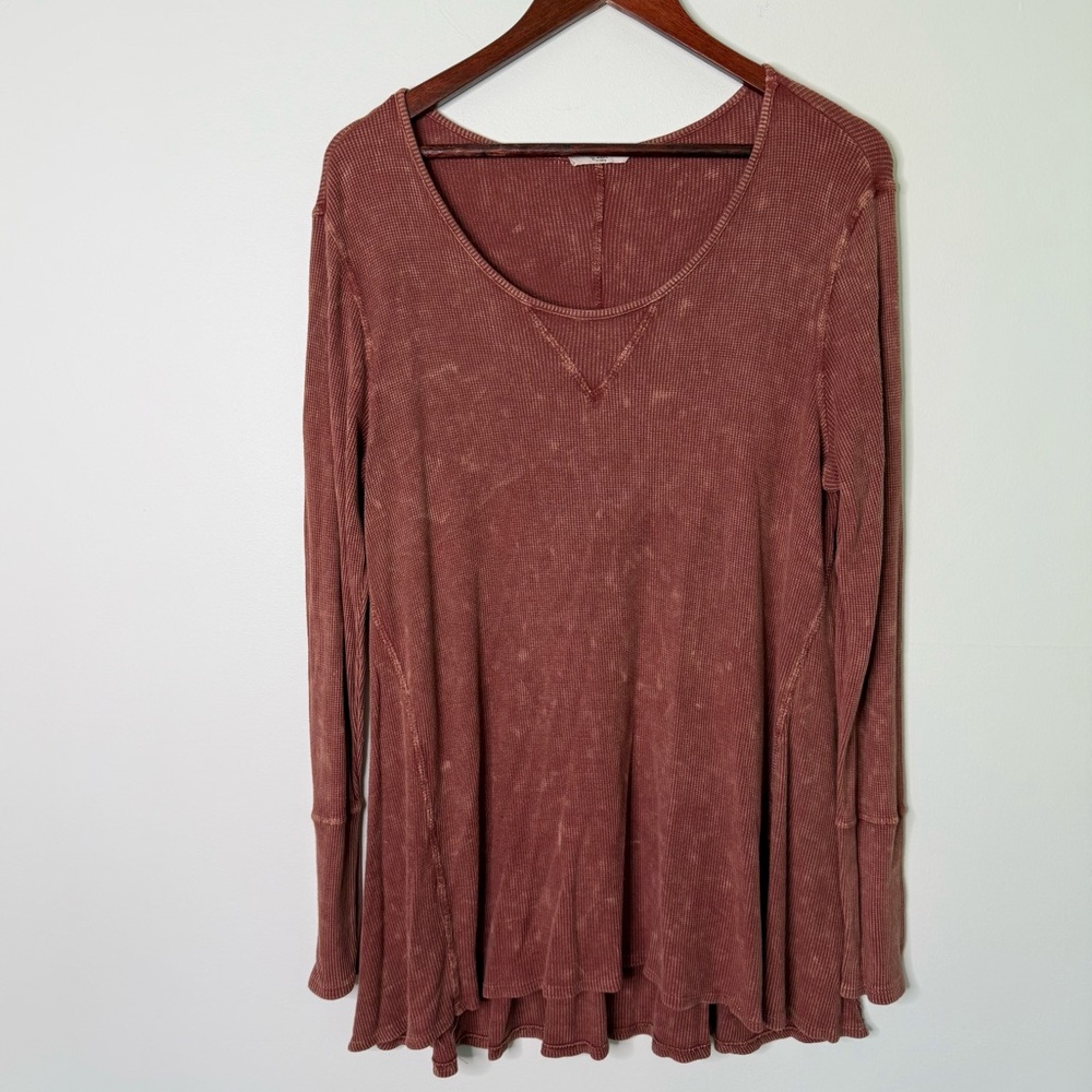 Easel Cozy Boho Waffle Knit Tunic Size Medium